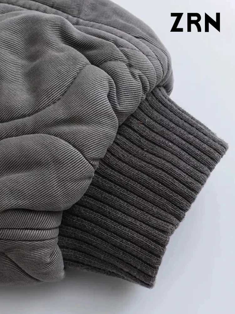 Womens Jackets ZRN oversized quilted bomber jacket suitable for women thick and warm jacket long sleeves button up womens clothing fashionable top fas