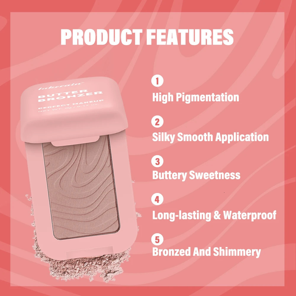 Butter Bronzer Dark Skin Bronzer Contour Palette Matte Brown Nose Shadow Cheek Profile Powder Natural Face Modify Nude Makeup 240710