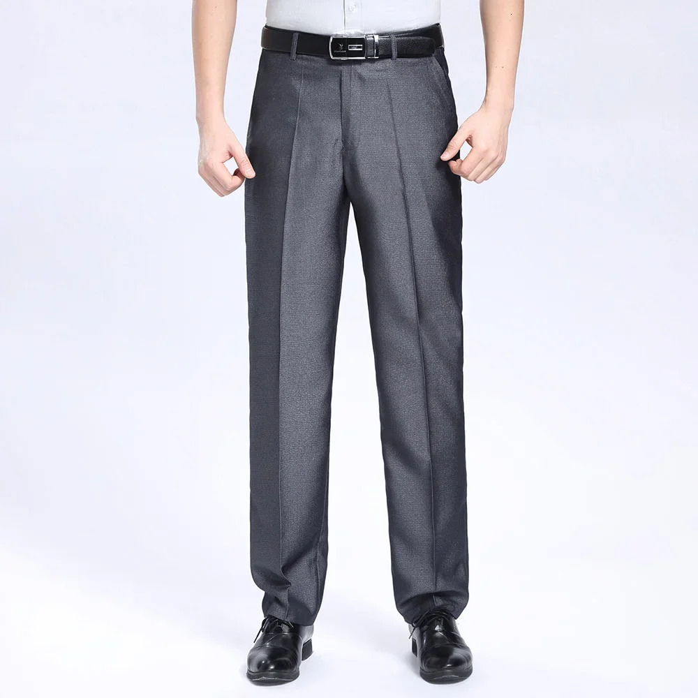 Men Business Silk Suit Pant Plus Size 29-56 Spring Summer Fashion Formal Men Casual Pant Buckle Trousers For Male 240708