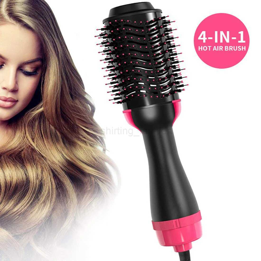 Hair Dryer Hot Air Brush Styler and Volumizer Hair Straightener Curler Comb Roller Electric Ion Blow Dryer BrushCL240710