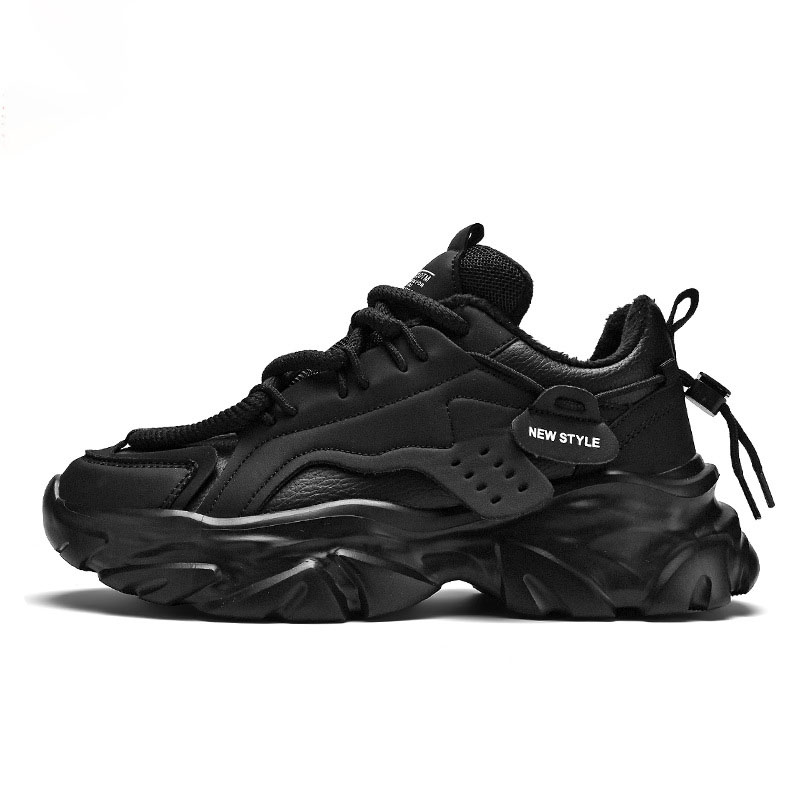Mens plush and thickened winter leisure sports shoes with plush insulation and waterproof free of postage for mens casual running shoes 4a