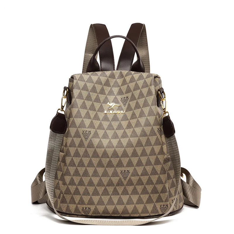 Fashionable womens vintage bag large capacity girl shoulder bag multifunctional single shoulder bag printed decoration 240704