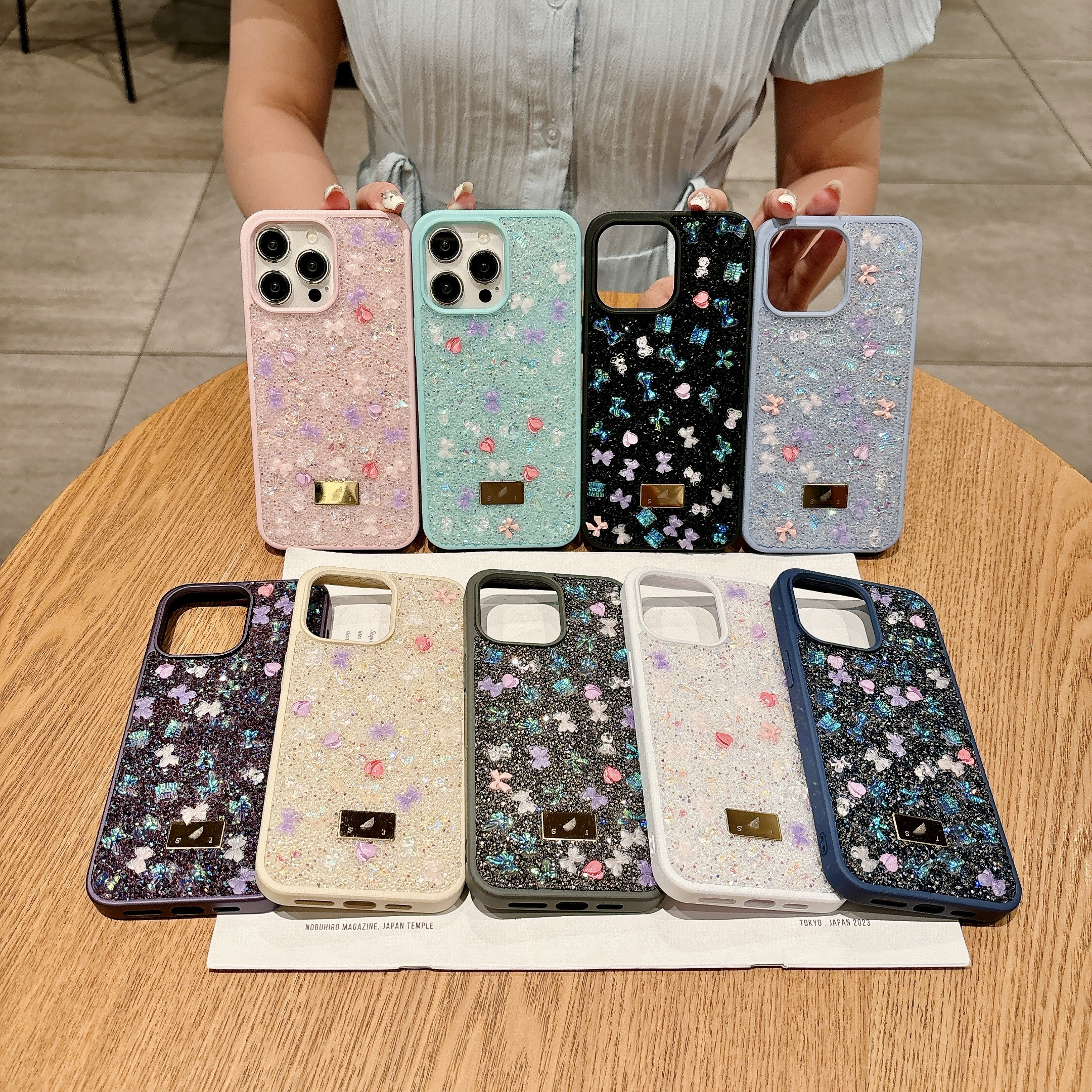 iPhone Case Designer Bling Glitter Phone Case for iphone 16 Pro Max 15 Pro Max 14 13 12 11 Samsung S24 Ultra S23 Case Sparkling Rhinestone Diamond Jewelly Crystal Cover