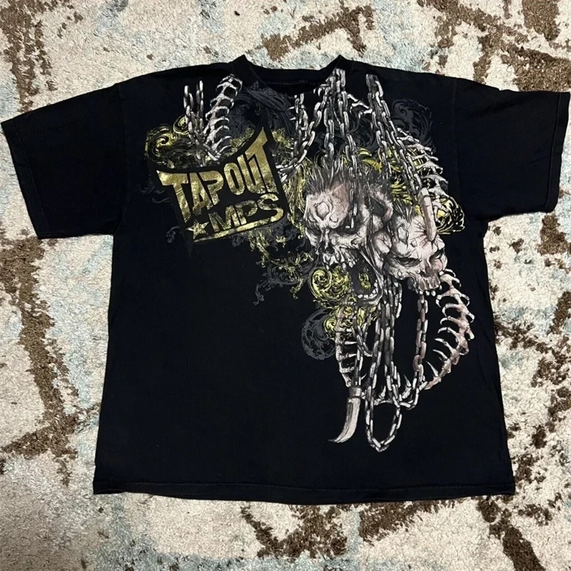 Woman T Shirt Aesthetic Clothes Gothic Y2k Korean Goth Grunge Letter Graphic Printed Summer Female O Neck Cotton Lady Tops 240626