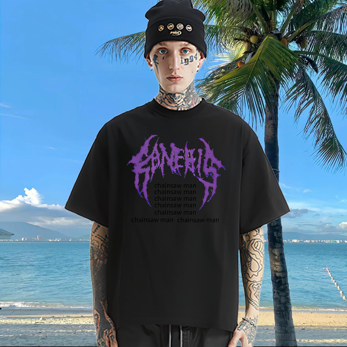 Fashion Designer Man T Shirts Oversized Anime Printing Street Men Clothes T-Shirt Breathable Short Sleeve Soft