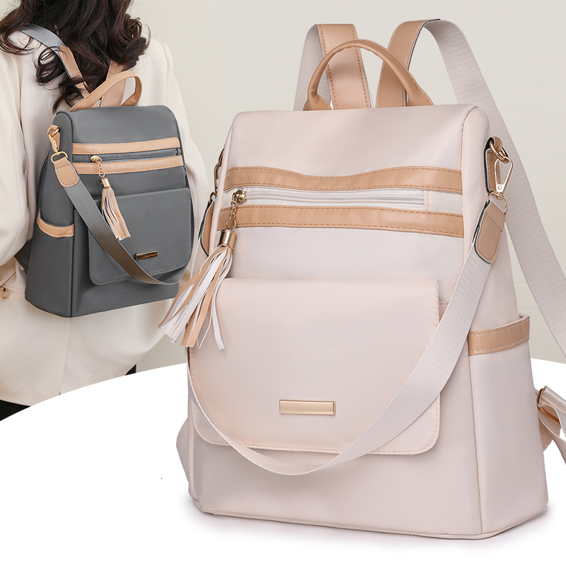 Hot Selling Zipper Nylon Fashionable Women's Backpack 2024 New Practical Multifunctional Large Capacity Shoulder Bag H7.10#29 e0618