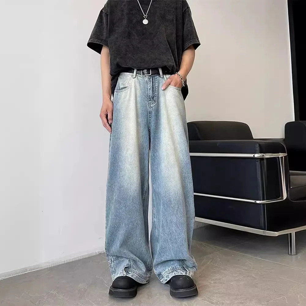 Your Pants Are Worn Upside Down Jean Fashion Straight Wide Leg Unisex 240624