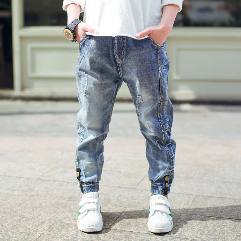 Kids Jeans Fashion Spring Autumn Boys Denim Pants Children Clothing 4 6 7 8 9 10 11 12 13 Years Baby Boy Casual Cowboy Trousers 240705
