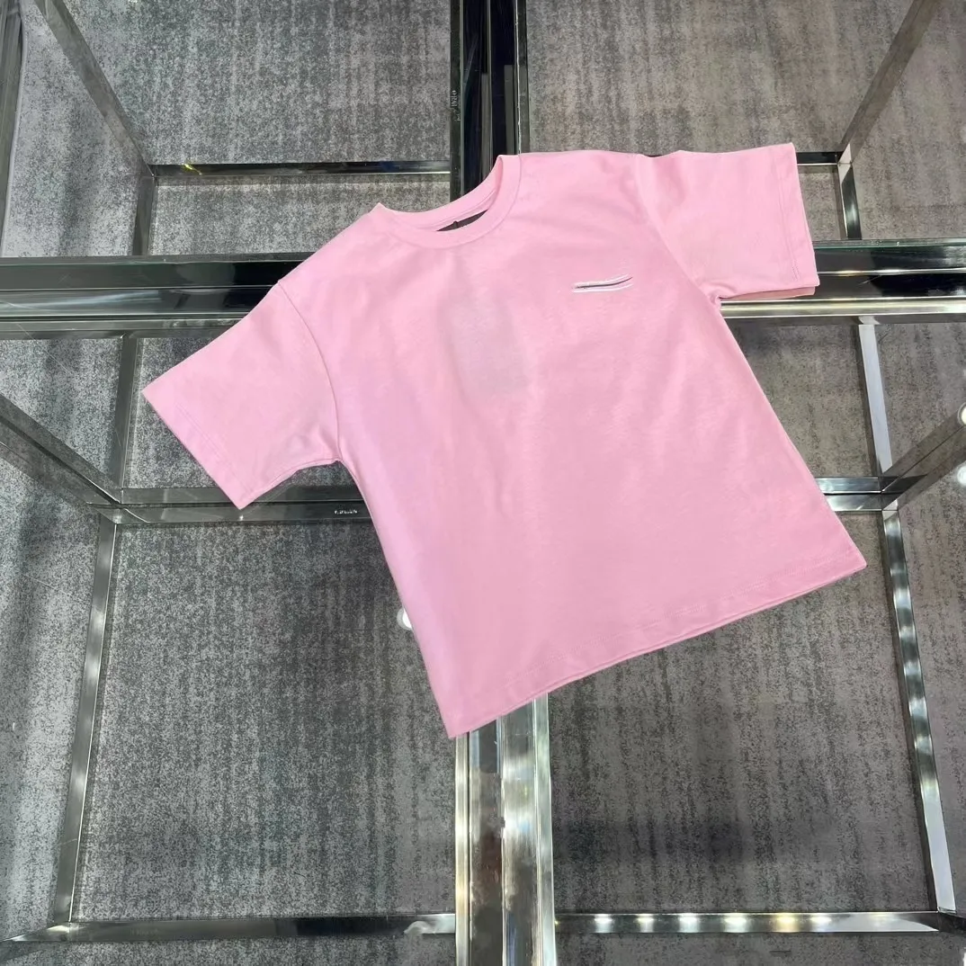 Tshirts Kid T Shirt Kids Designer Tshirt Baby Clothes Boys Girls Short Sleeve Summer Letter Printed Tops 100 Cotton with Wave Striped Unisex Comfortab
