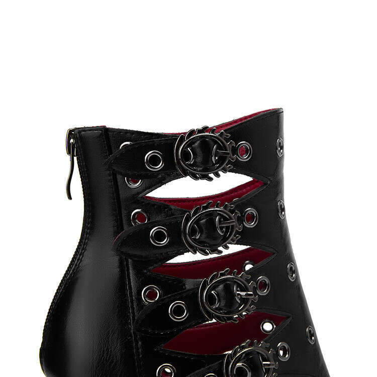 2024 Women's Summer Sexy Irregular High Heel Belt Buckle Decorative Fish Mouth European And American Fashion Sandals