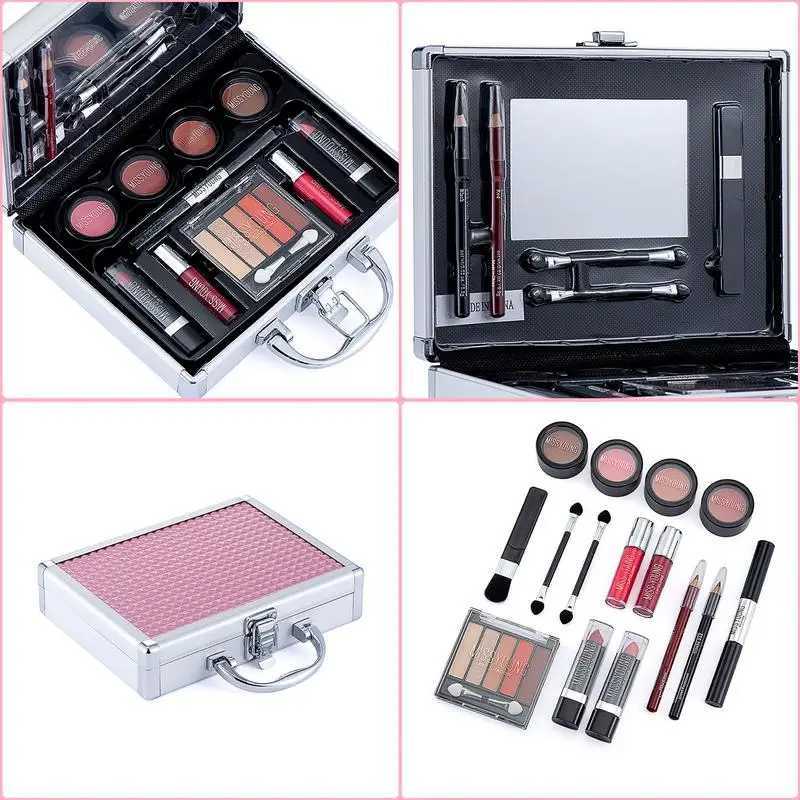 new Makeup Full Kit Female Make Up Set Eye Shadow Eyeshadow Palette Lip Gloss Mascara Eyeliner Brushes Bag Make-up for Womenzxx240709