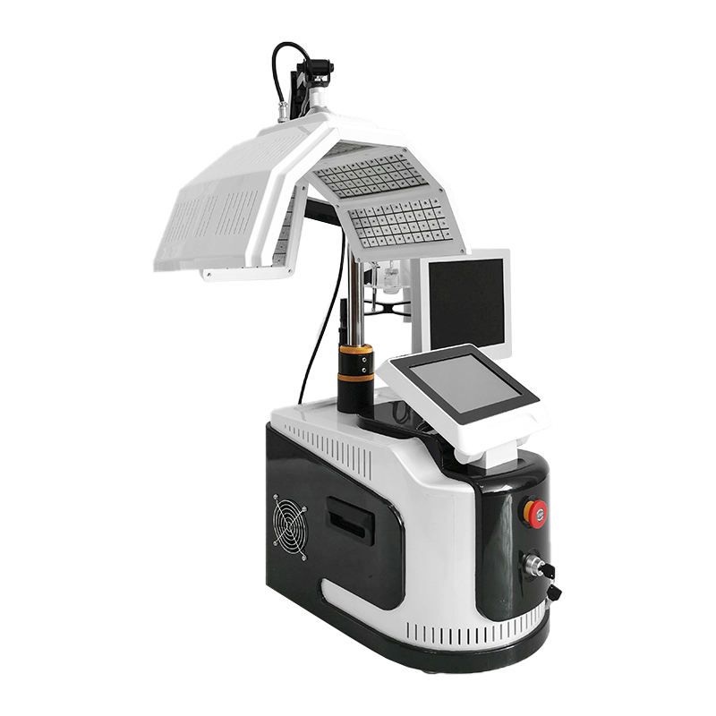 Led Red Light Therapy Laser Hair Growth/Regrowth Anti Hair Removal Treatment Clinic Use 650nm Follicles Analyzer Scalp Massage Machine (No base)