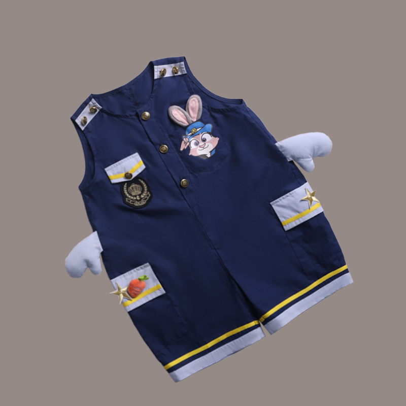 High-end custom children's summer backpack trousers boys and girls Korean fisherman trousers 5 points one-piece casual cute suit