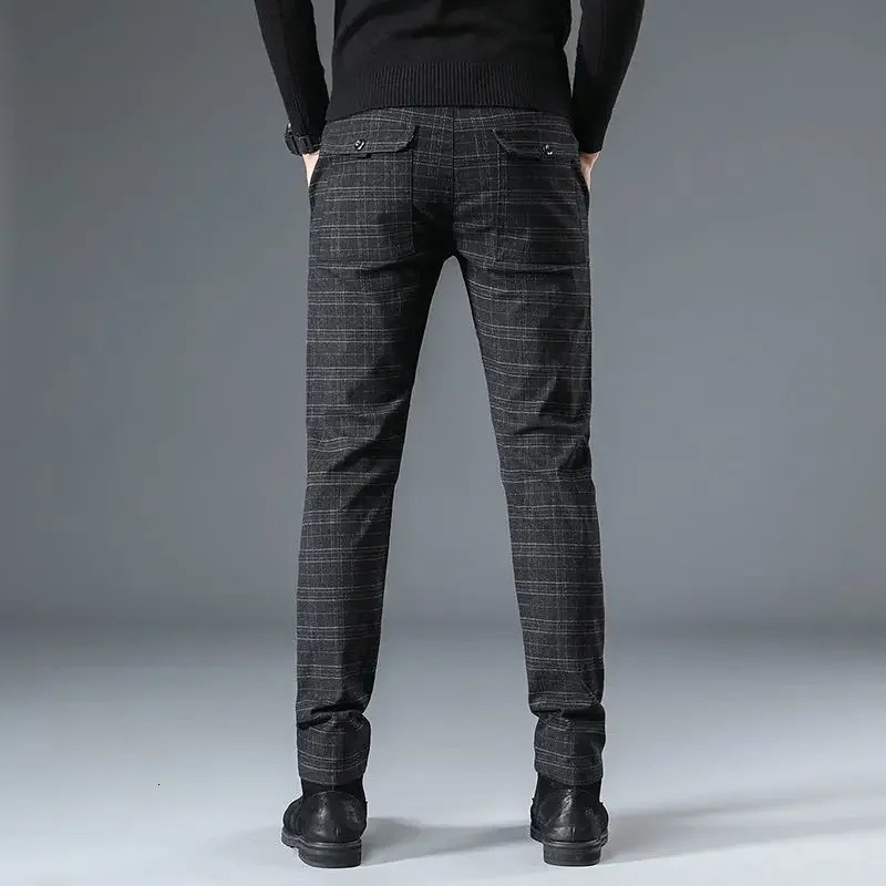Plus Big Size Fluid Man Suits Pants Slim Fit Tressed Trousers for Men Draped Work Wear Korean Reviews Many Tailoring Up 240708
