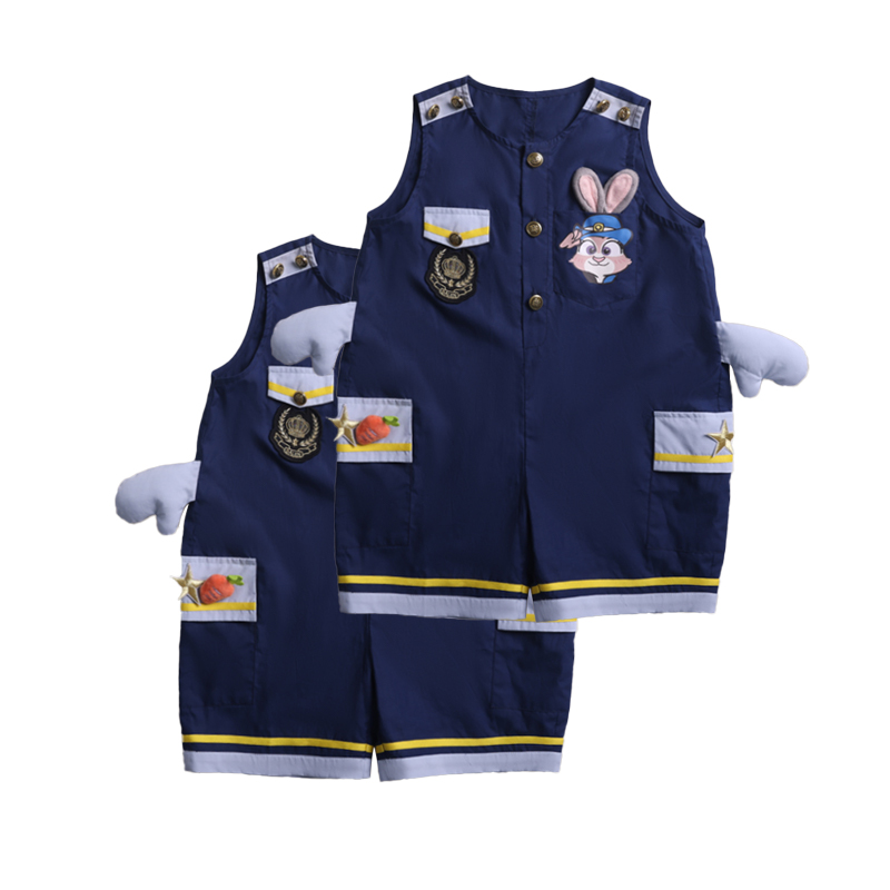 High-end custom children's summer backpack trousers boys and girls Korean fisherman trousers 5 points one-piece casual cute suit