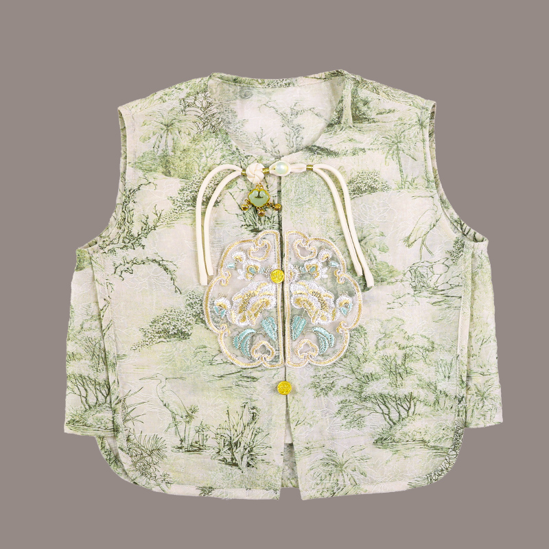 T-shirt children's Customized Summer New Product New Chinese Tang Dynasty Hanfu Short sleeved Shorts Two piece Casual Travel New Year Dress