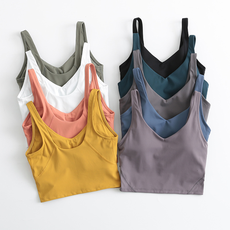 2024 Yoga suit women's sports bra beautiful back running top thin fitness bra fitness vest F7.9#40