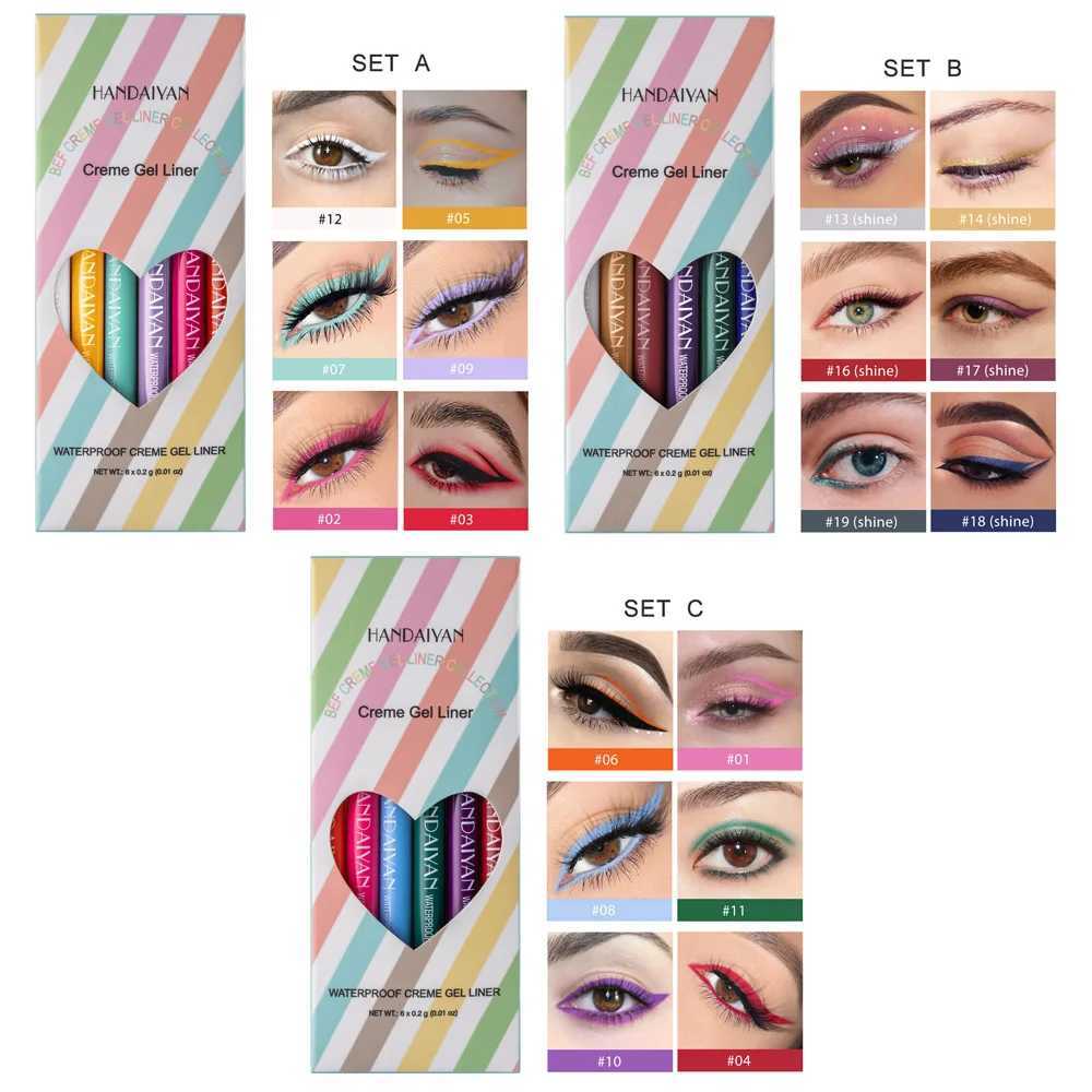 HANDAIYAN Makeup Set Series Eyeshadow Cream Matte Glitter Eyeliner Lip Gloss Liquid Lipstick Cosmetic Kit Eye Shadow Liner Stickzxx240709