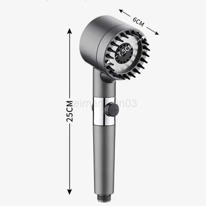 High-pressure Shower Head 3-mode Adjustable Spray with Massage Brush Filter Rain Shower Faucet Bathroom AccessoriesCL240710