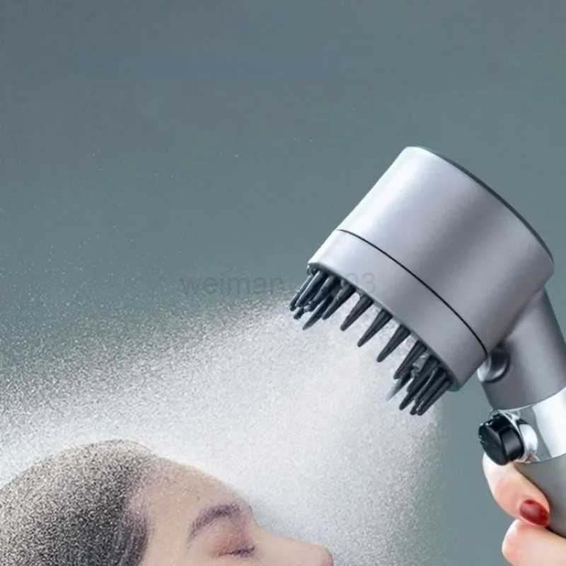 High-pressure Shower Head 3-mode Adjustable Spray with Massage Brush Filter Rain Shower Faucet Bathroom AccessoriesCL240710