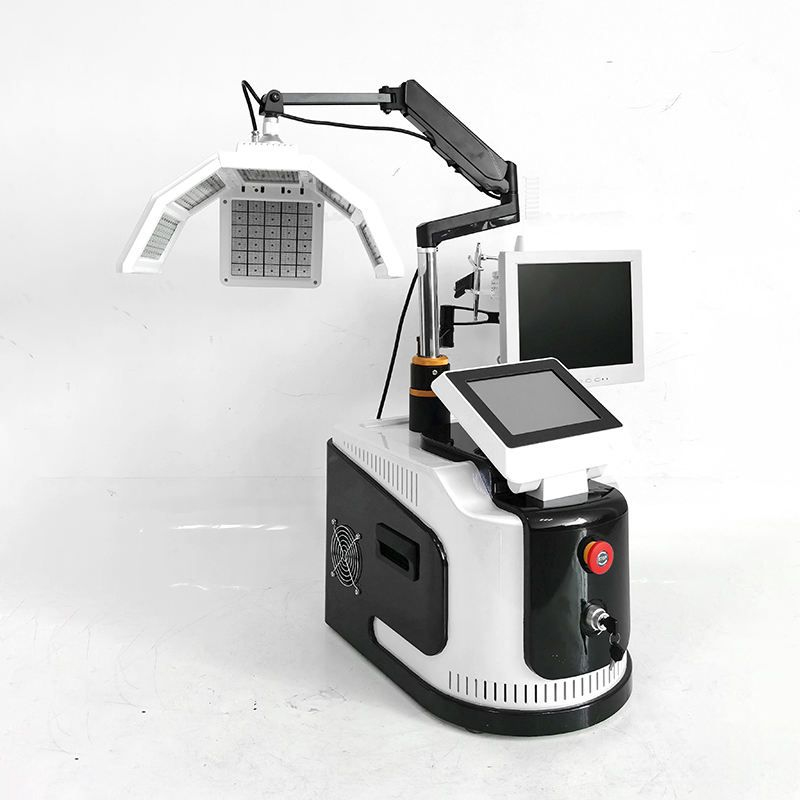 Led Red Light Therapy Laser Hair Growth/Regrowth Anti Hair Removal Treatment Clinic Use 650nm Follicles Analyzer Scalp Massage Machine (No base)