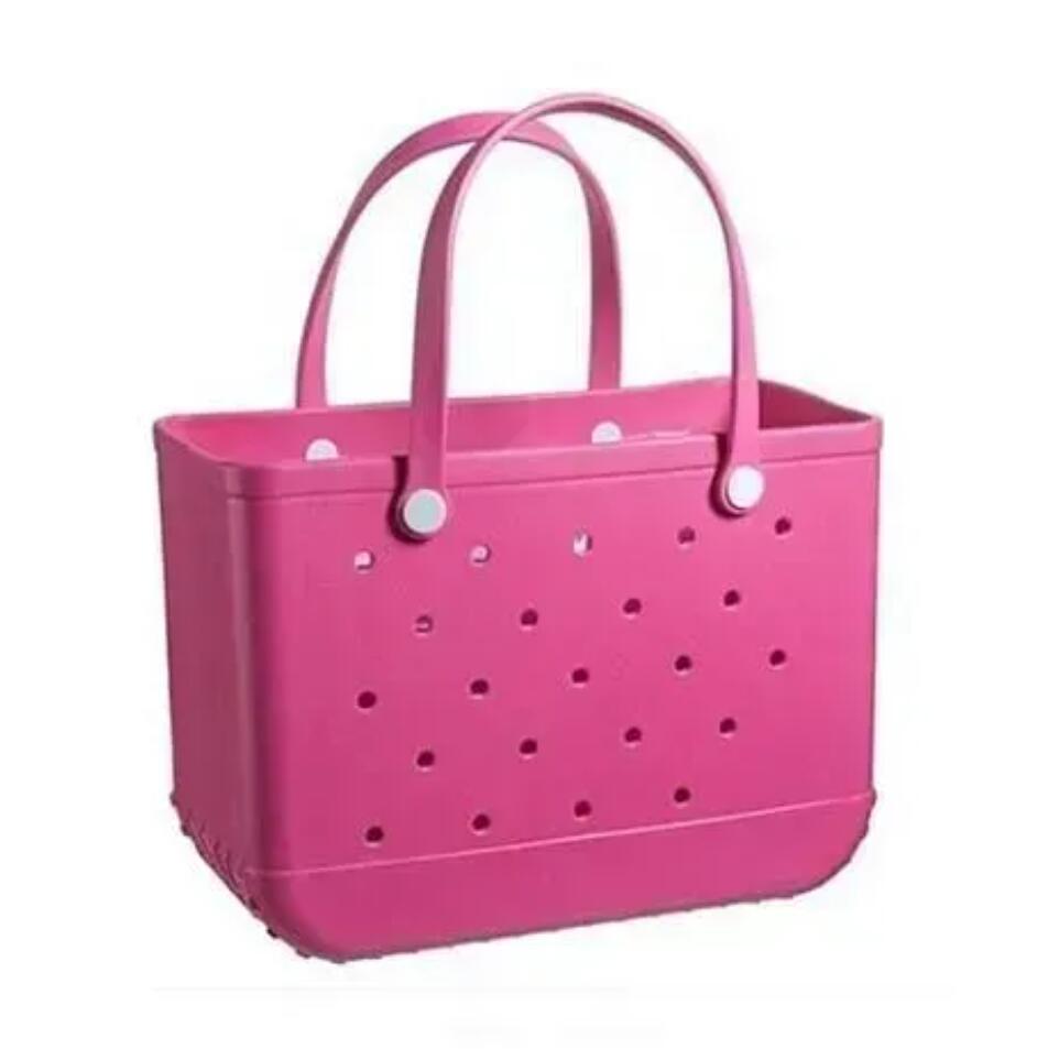 DHL Storage Beach Bags Waterproof Bag Solid Punched Organizer Basket Summer Handbags Large Women's Stock Gifts