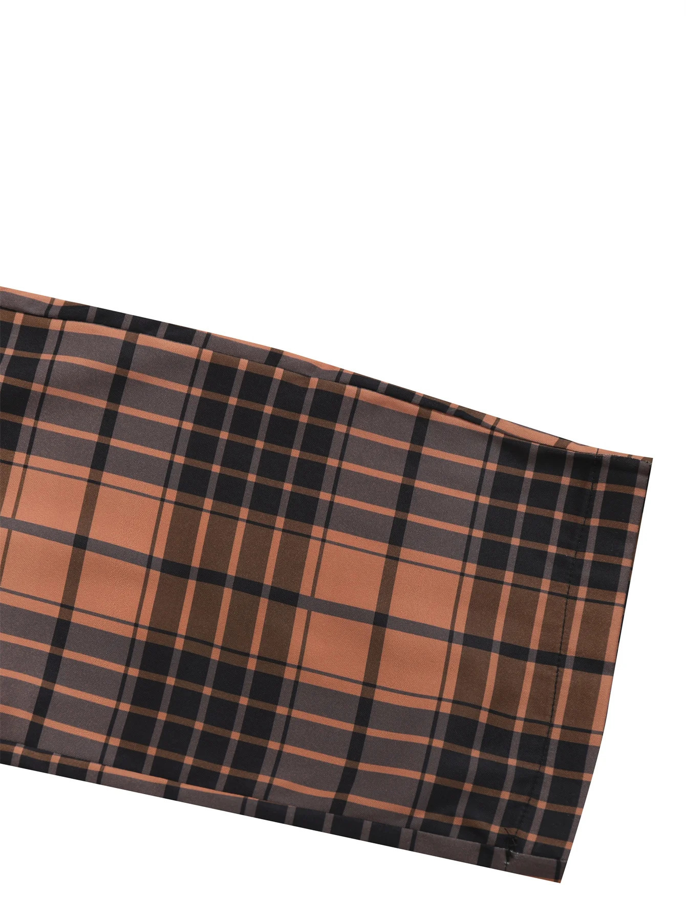 mens fashion plaid pants casual vintage style slightly stretch dress pants 240708