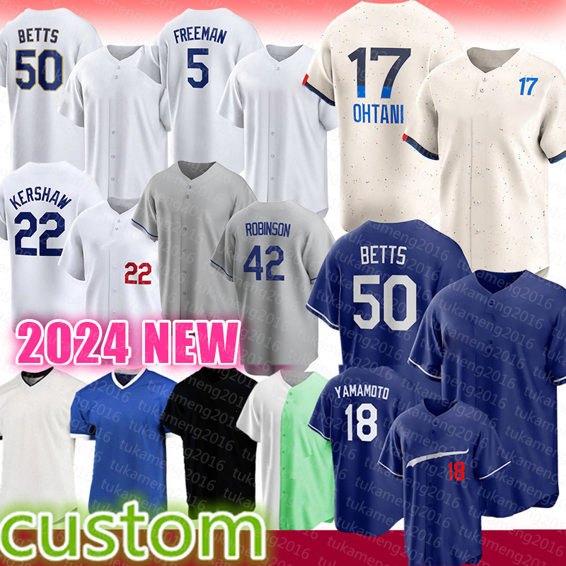 Shohei Ohtani Mookie Betts Baseball Jerseys Freddie Freeman Clayton Kershaws Yoshinobu Yamamoto James Outman Will Smith Walker Buehler Max Muncy