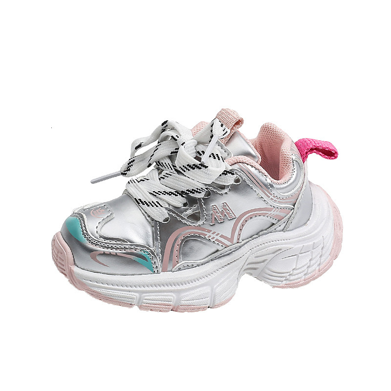 2024 Spring Autumn New Leather Sports for Boys and Girls Treasure Middle School Children's Anti slip Soft Sole Casual Shoes F710-32 H260130