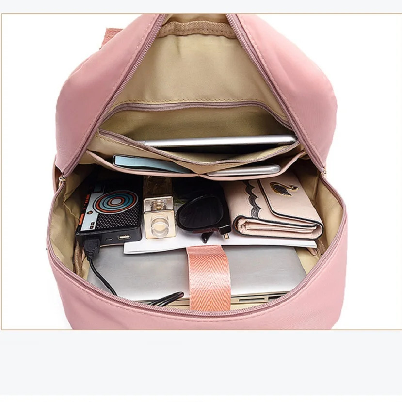 Fashion waterproof laptop backpack 15.6 womens fashion backpack womens black backpack womens large backpack 13.3 14 15 inch pink 240704