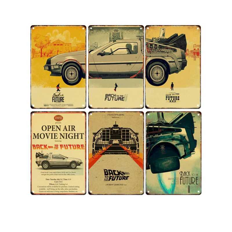 clasies Movie Back To The Future Tin Painting Metal Signage Old-Fashioned Posters Home Living Room Theater Garage Club Art DecorB240710