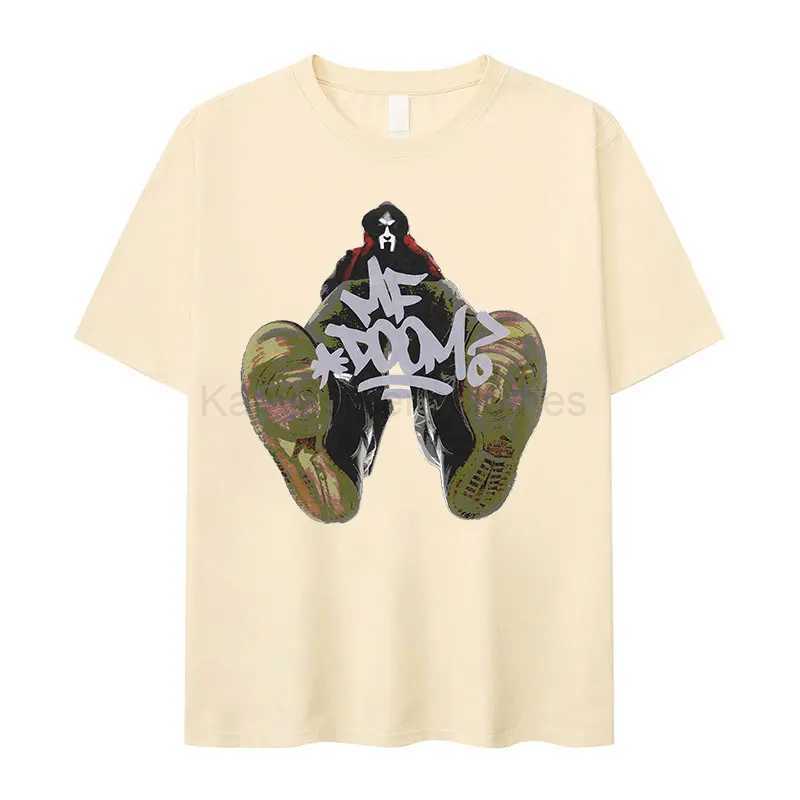 Rapper Mf Doom 2024 New T-shirt Madvillain Metal Face Graphic T-shirts Men Women Hip Hop Retro Oversized T Shirt Punk StreetwearM240710