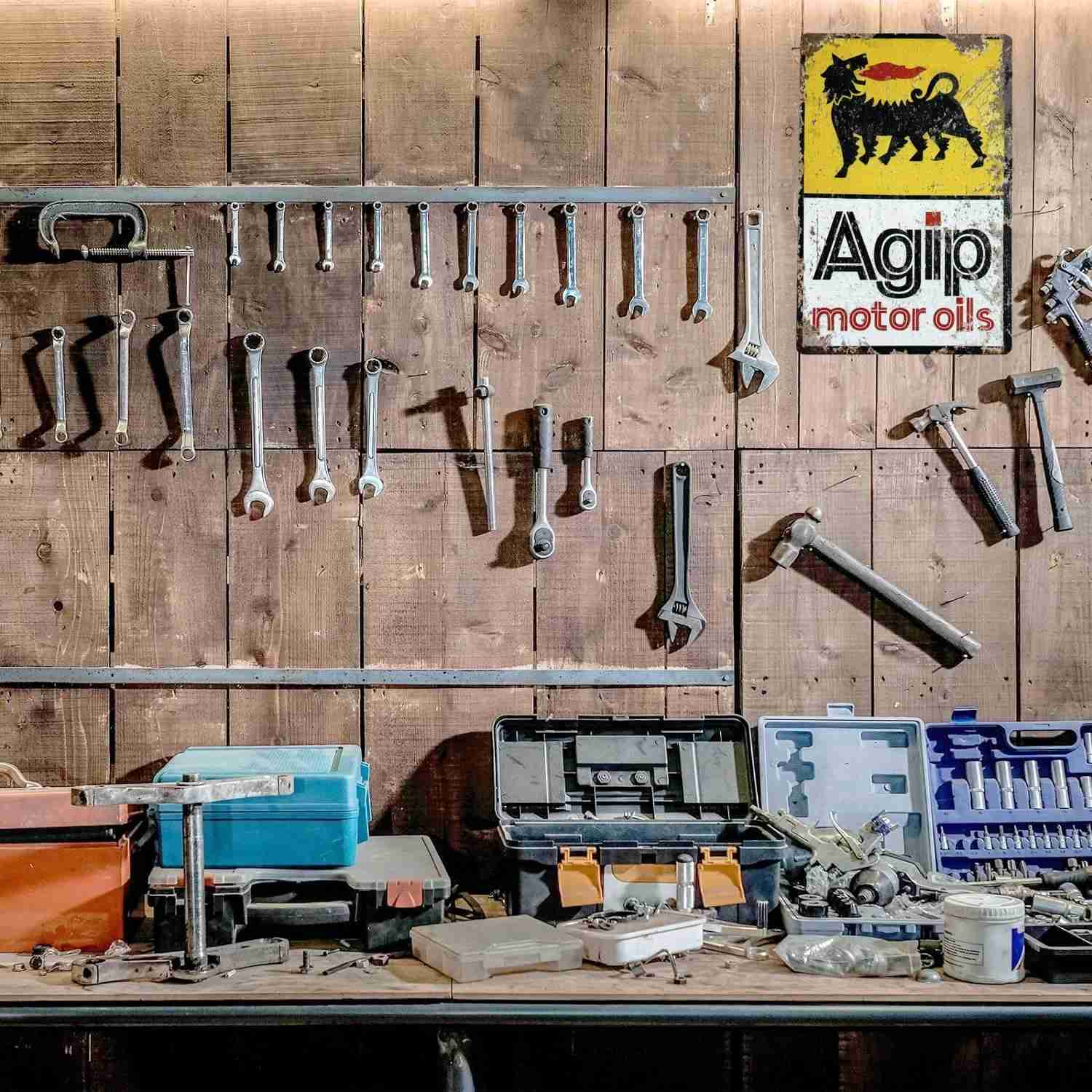 Vintage Agip Ngk Motor Oil Gas Racing Metal Tin Sign Art Poster Iron Plates Garage Bar Pub Club Man Cave Home Decor Wall DecorB240710