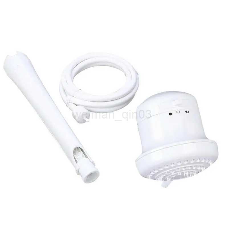 Instant Electric Head, 110V 5400W Tankless Hot Water Heater, Adjustable Temperature Bathroom Shower Heater with 2m Hose