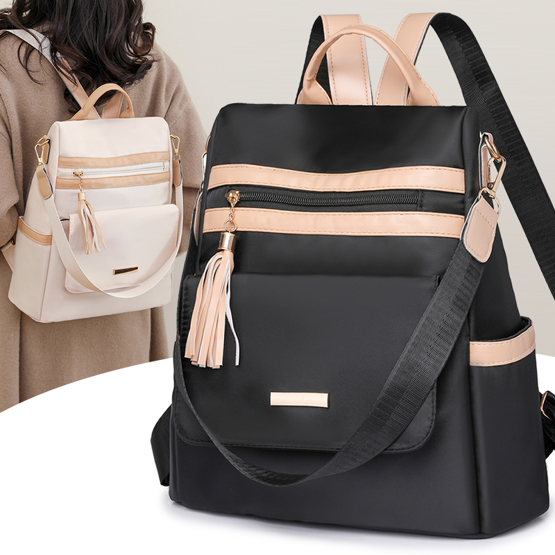 Hot Selling Zipper Nylon Fashionable Women's Backpack 2024 New Practical Multifunctional Large Capacity Shoulder Bag H7.10#29 e0618
