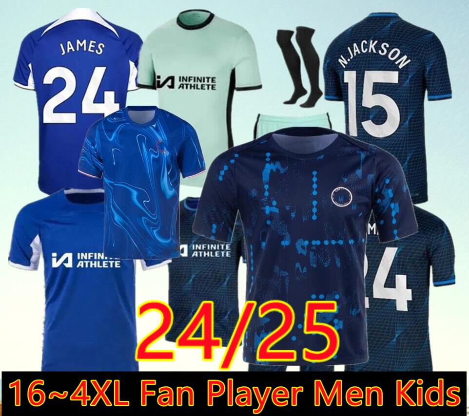 2024 2025 Nkunku Jackson CFC soccer jerseys 3XL 4XL Disasi 23 24 25 Enzo Fernandez Mudryk JAMES STERLING Cucurella Chukwuemeka football shirt men kids Ugochukwu