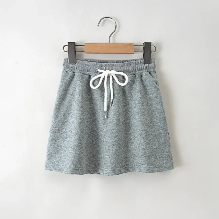 Girls Short Skirt Summer Cotton Casual Teenage Kids Sport Skirts 8-12 Years Solid Elastic Waist School A-Line Skirt for Children 240703