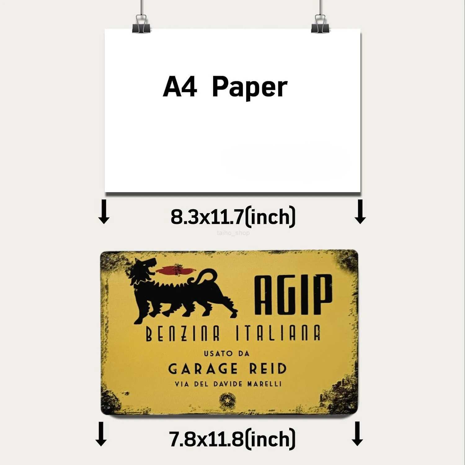 Vintage Agip Ngk Motor Oil Gas Racing Metal Tin Sign Art Poster Iron Plates Garage Bar Pub Club Man Cave Home Decor Wall DecorB240710