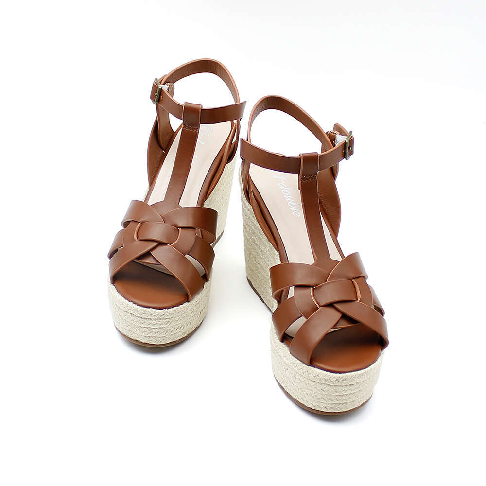 Women Elegant Sandal Gladiator Rome Designer Wedge High Heels Sandals Ankle Strap Platform Party Plus Size