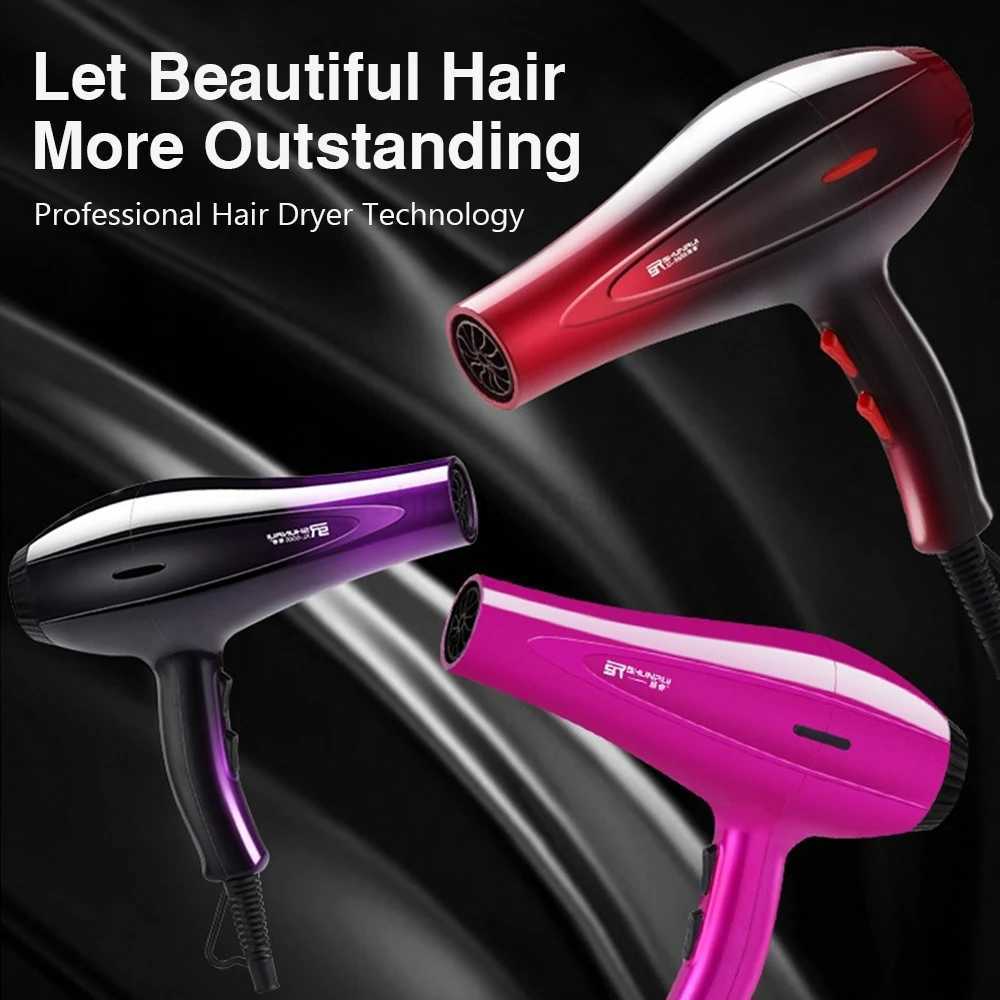 High-Power Ionic Hair Dryer Fast Heating and Hot/Cold 9 Gears Adjustment Professional Hairdryer Blow Dryer with AccessoriesCL240710