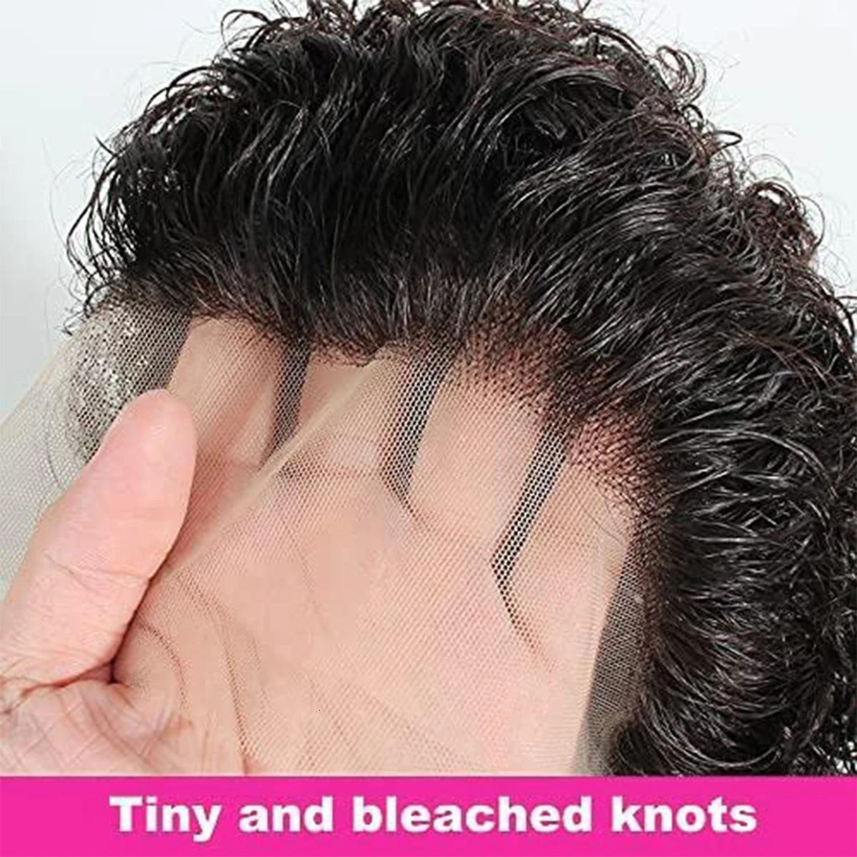 Pixie Cut Wigs Human HaiShort Curly Lace Front Human Hair Wigs For Women Brazilian Water Wave Bob Wig 13x1 Transparent Lace Wigs 240705