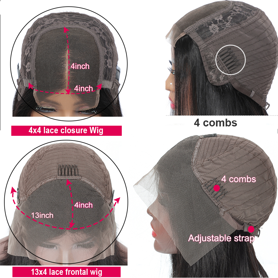 99J Bury Front Human Hair 13X4 HD Body Wave Frontal 4X4 Lace Closure Wigs