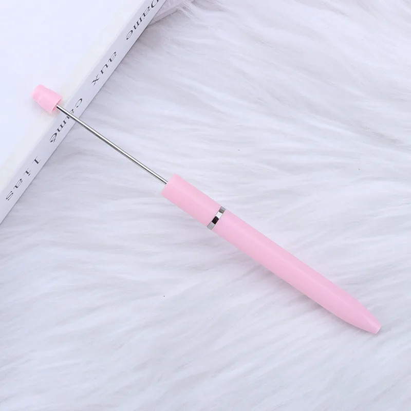 40pcs est Latest Wholesale Creative DIY Plastic Beaded Pen Ball Handmade Beadable Ballpoint Pens Personalized Bead Pen 240709