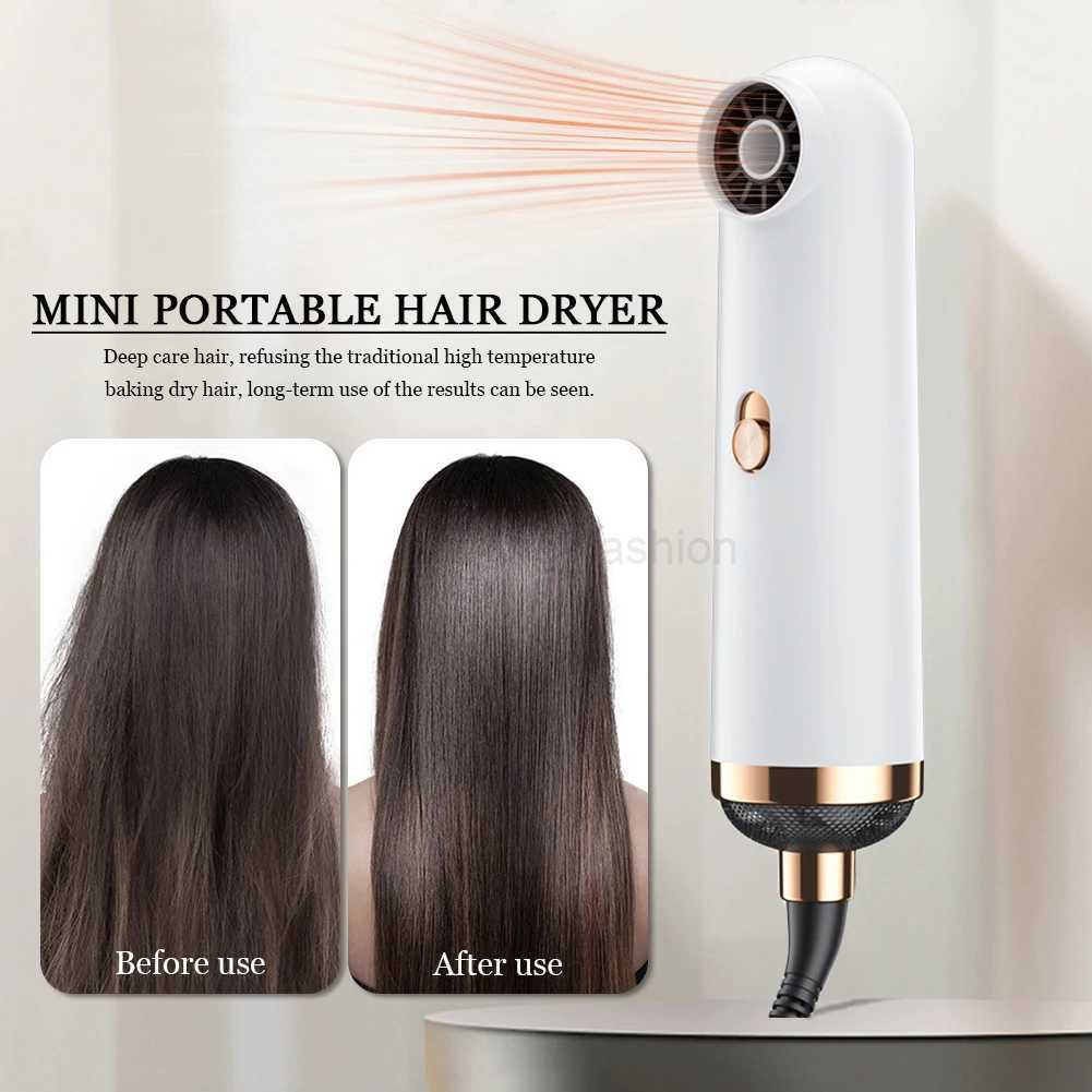 Mini Anion Blow Dryer 3 Speeds Portable Blower Drier Bladeless Hair Straightening Comb Powerful Anti-Winding Personal Hair CareCL240710