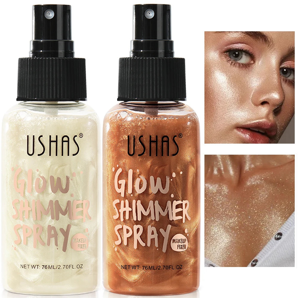 Body Shimmer Liquid Highlight 4 Colors Face Legs Contour Brighten Highlighter Glitter Mist Highlight Stunning Makeup 240709