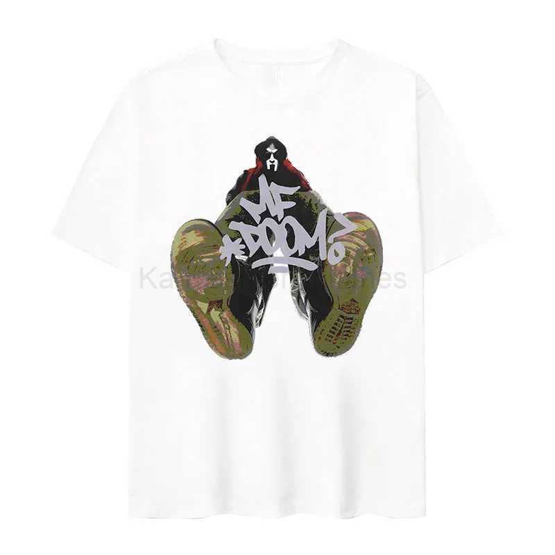Rapper Mf Doom 2024 New T-shirt Madvillain Metal Face Graphic T-shirts Men Women Hip Hop Retro Oversized T Shirt Punk StreetwearM240710