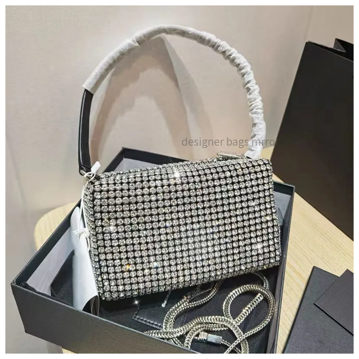 Designer bag Evening bag Diamond handbag Crystal shoulder bag Fashion Underarm Purse Luxury Totes Bling Nylon Classic Shiny hobo Zipper Bags