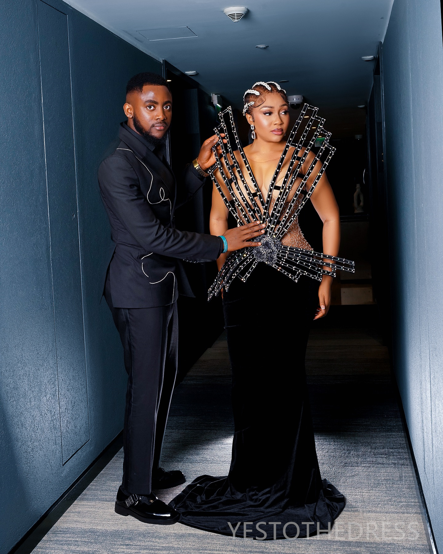 R&W 2024 Plus Size Prom Mermaid Promdress Evening Formal Illusion Sheer Neck Veet Beaded Birthday Dress Second Reception Gowns Engagement Gown AM1312