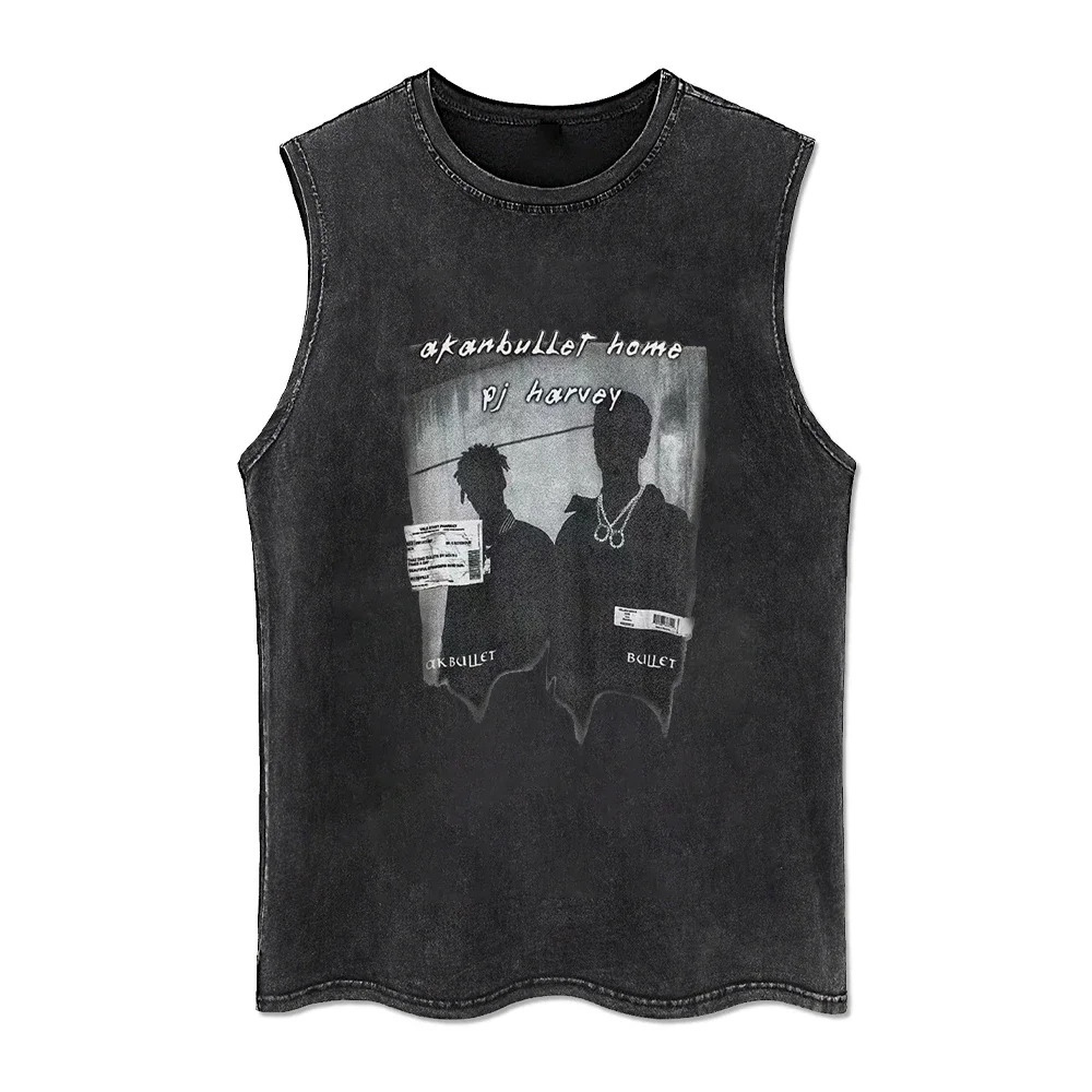 Cupid Archery Tank Tops Animal Cat Tank Top Loose Vintage Tshirt Sleeveless Washed T-shirt Casual Retro Y2k Tee Vest Unisex 240703