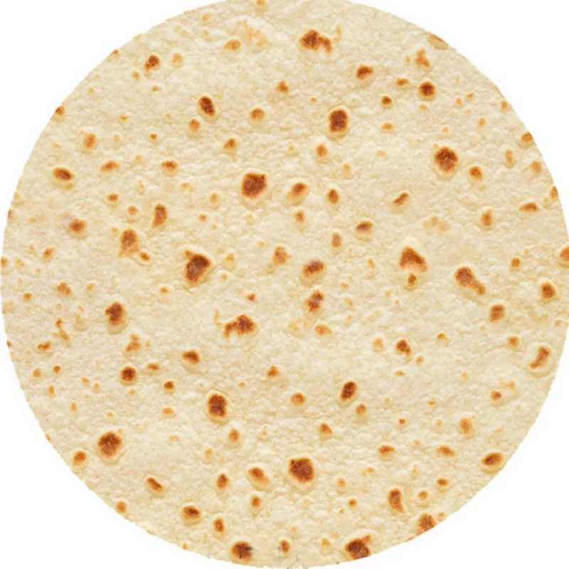Funny Round Corn Tortilla Blanket Multi-size Soft Warm Throw Blanket for Sofa Office Bed Camping Traveling Soft Flannel Wrap Y240730